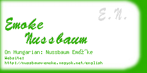 emoke nussbaum business card